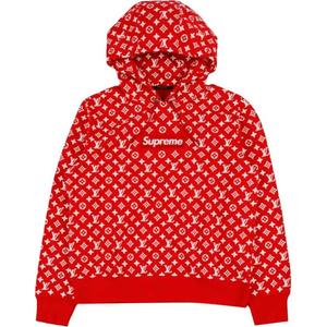 Толстовка Supreme Box Logo с капюшоном LOUIS VUITTON, красный