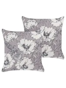 Декоративная подушка Beliani 2er Set Deko SOPHORA, цвет grau/weiß