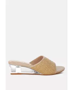 Osminda Raffia прозрачные босоножки на танкетке для женщин London Rag