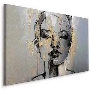 Картина на холсте Muralo PORTRÄT Frauen Abstraktion, 30x20x20 см цвет beige/schwarz/grau/weiß