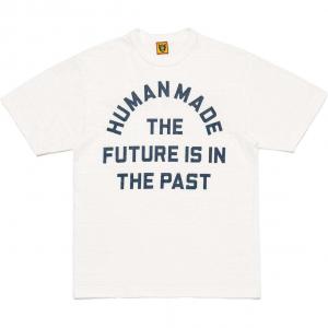 Коллекция нейлон Футболка с цветочным принтом и буквами Короткий рукав Unisex HUMAN MADE, черный