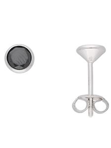 Adeliás Серьги-гвоздики из серебра 925 пробы с кубическим цирконием, диаметр 5,5 мм, разных цветов