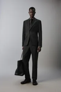 Клетчатый тканевый костюм-блейзер Zara, антрацитово-серый