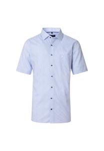 Рубашка делового покроя с коротким рукавом в полоску современный крой Casamoda, голубой