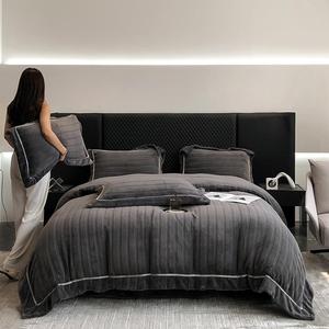 YUSIWOAL Комплект постельного белья плюшевый вельвет фланель зимний теплый