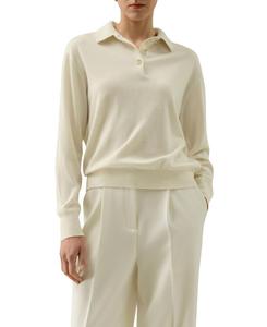 Женская детская кашемировая рубашка-поло LILYSILK, Cloud