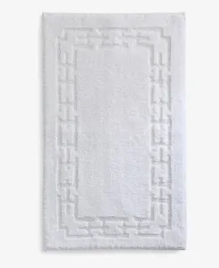 Скульптурный хлопковый коврик для ванной в виде звеньев цепи, 51 x 86 см Hotel Collection, белый