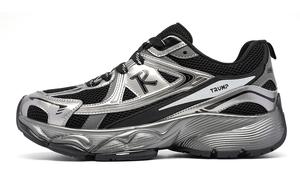 Кроссовки TRUMPPIPE Chunky Sneakers Men Low-top Black, черный/белый