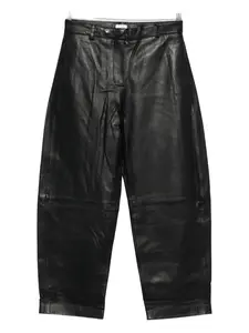 Кожаные брюки прямого кроя St. Agni, черный
