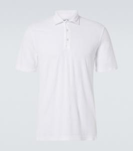 Хлопковая поло из махровой ткани Fedeli, белый