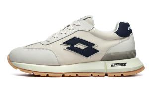 Кроссовки LOTTO Lifestyle Shoes Men Low-top Off-white/navy, бежевый/темно-синий