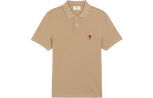 Ami Paris поло с вышитым монограммой из хлопка AMIPARIS, хаки