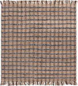 Ковер SAFAVIEH, 183 x 183 см, Cape Cod Collection, Grey & Natural, ручная работа, кисти из джута, идеален для помещений с высокой проходимостью в гостиной, спальне (CAP871F)