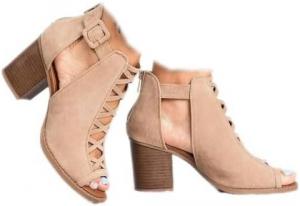 Женские босоножки SACFOF на платформе с открытым носком, застежкой на щиколотке, молнией сзади, высокие каблуки, средний каблук, для вечеринок и нарядные ботильоны, Khaki