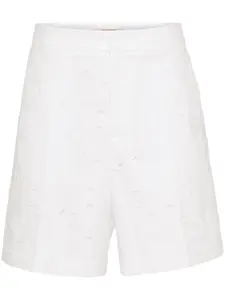 Шорты-бермуды с английской вышивкой VALENTINO GARAVANI, белый