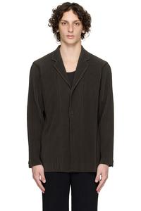 Жакет с плиссировкой Tailored Pleats 2 Homme Plissé Issey Miyake, коричневый