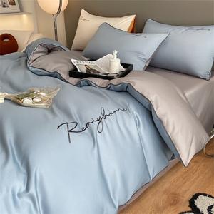 Yalu Пододеяльник с двумя наволочками 180х220 см, 100% хлопок, цвет Light Luxury - Haixing + Light Gray MS