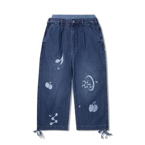 LiNing Шорты ANB Denim женские темно-синий деним