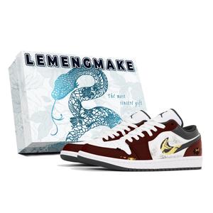 Jordan Кроссовки Air 1 Vintage мужские низкие Black/White/Yellow