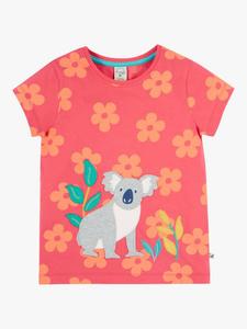 Детская футболка с аппликацией из органического хлопка lottie Frugi, розовый/разноцветный