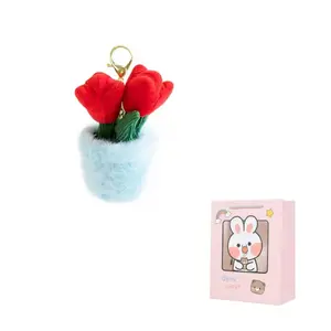 Милый подвесной плюшевый цветочный суккулент в горшочке с куклой, высота 15см CHONGRONGLIANYU, красный