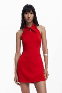 Мини-платье с бретелькой через шею JANINA Fiesta Red