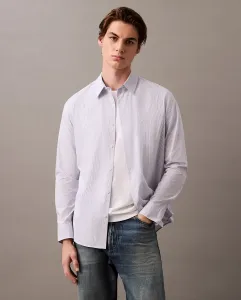 Рубашка мужская casual в полоску Calvin Klein, светло-голубой