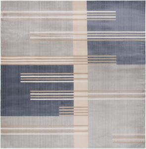 Ковер SAFAVIEH, 92 x 92 см, коллекции Orwell — Grey & Charcoal, абстрактный дизайн в стиле Mid-Century Modern, без линьки и простой в уходе, идеален для помещений с высокой проходимостью в гостиной, спальне (ORW304F)