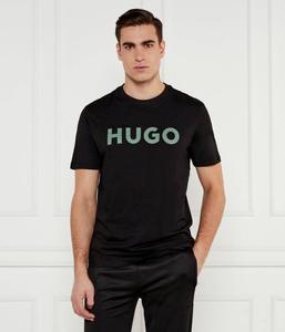 Футболка синего цвета Regular fit Hugo, черный