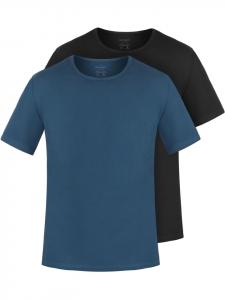 Normani Комплект из 2 мужских футболок из органического хлопка Nyons темно-синего и черного цвета