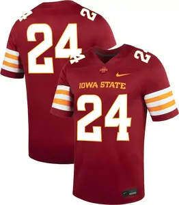 Мужская футбольная майка Nike Iowa State Cyclones № 24 Cardinal Replica