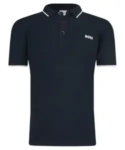 Футболка поло Regular fit Boss Kidswear, синий