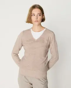 Женский джемпер с органической текстурой спереди Escorpion, коричневый