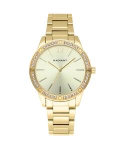 Женские часы блестящие пастели RA566204 со стальным и золотым ремешком Radiant, золотой