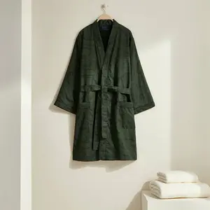 Халат мужской хлопок-сатин 250 гр/м2 Doncaster Ralph Lauren Home, зеленый