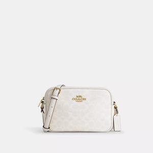 Сумка для фотокамеры Coach Outlet Jamie из фирменной ткани, цвет gold/white/chalk