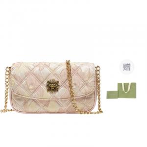 Сумка через плечо Vanessa Hogan с цепочкой и цветочным принтом, розовая, черная