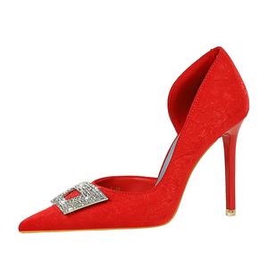 YAFEI XUANYU Красные женские туфли на тонком каблуке 10,5 см, цвет Red