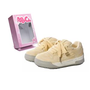 Женские скейтерские кроссовки Low top Ecru/Lemon/Prussian Blue ABCIO, Lemon