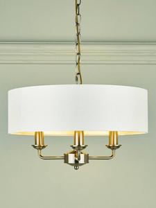 Потолочный светильник Sorrento с тремя плафонами Laura Ashley, Antique Brass/Ivory