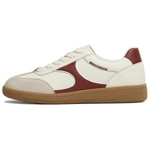 Дышащие низкие кроссовки для скейтбординга для женщин TATA, Ecru/Gray/Burgundy