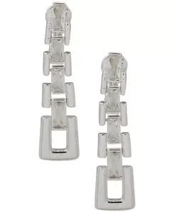Серьги-Клипсы Linear EZ Comfort с кубическим цирконием Anne Klein, crystal
