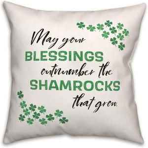Creative Products Декоративная подушка Shamrock Shiplap мягкая пушистая зеленая Shamrock Shipla