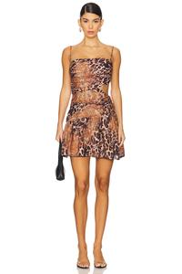 X revolve платье мини Cade от Agua Bendita, wild leopard multi