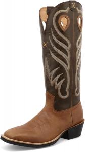 Широкие ковбойские сапоги Twisted X Men's с квадратным носком, коричневый/оливковый/светло-коричневый