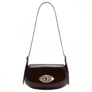 Lemaire Кожаная сумка через плечо из коровьей кожи женская dark brown