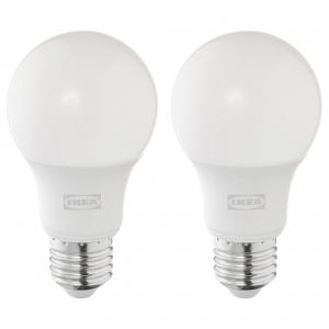 Светодиодная лампа E27 SOLHETTA IKEA, 2 шт. в упаковке, Цвет света: теплый белый (2700 Кельвинов)