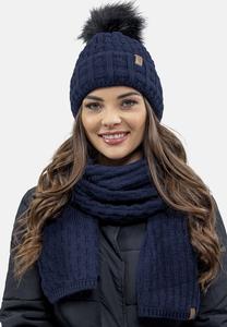Шарф 7015 Комплект Шапка И Шарф Vivisence, цвет dark blue