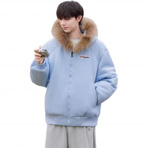 Пуховик Unisex Hooded Fleece lined Parka WARRIOR, glacier синий (diy badge)