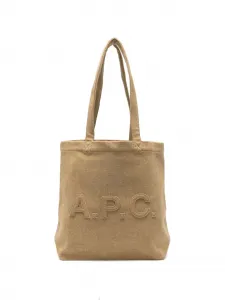 Сумка-тоут Trapeze с нашивкой-логотипом A.P.C., бежевый